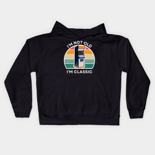 I'm not old, I'm Classic | Arcade | Retro Hardware | Vintage Sunset | Grayscale | '80s '90s Video Gaming Kids Hoodie